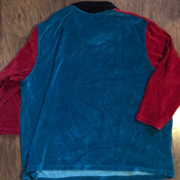 Color block velour shirt - Picture 6 of 6